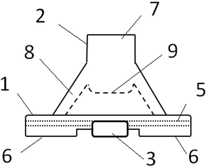 No-overhanging pin patch type silica gel elastic button