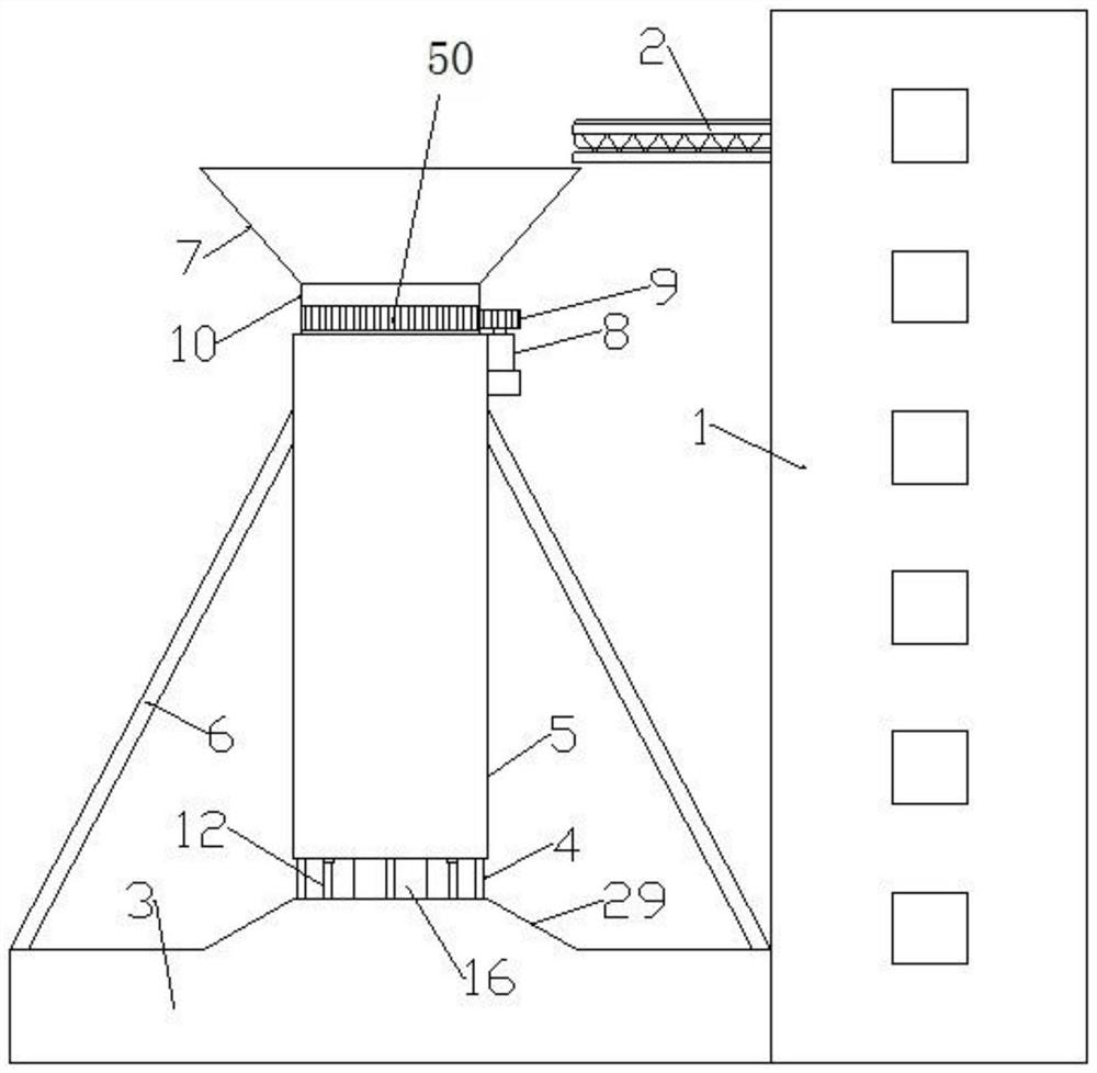 Microbial fertilizer vertical wind tunnel granulation blanking system and method