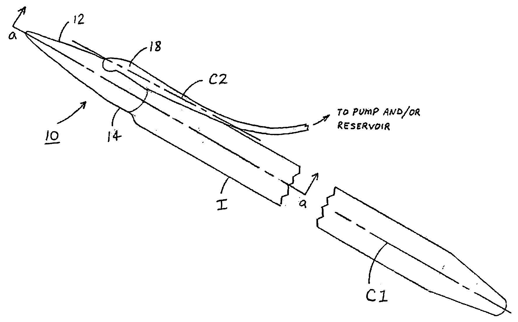 Low profile rear tip for inflatable penile prostheses