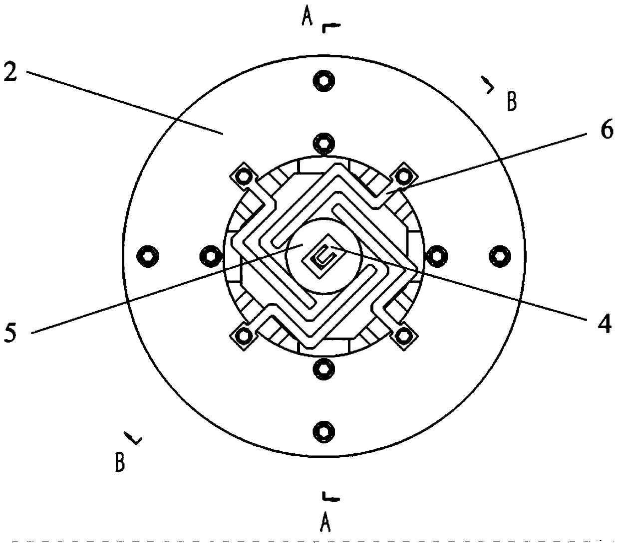 A mems microstructure four-axis vibration device with piezoelectric ceramics as the excitation source