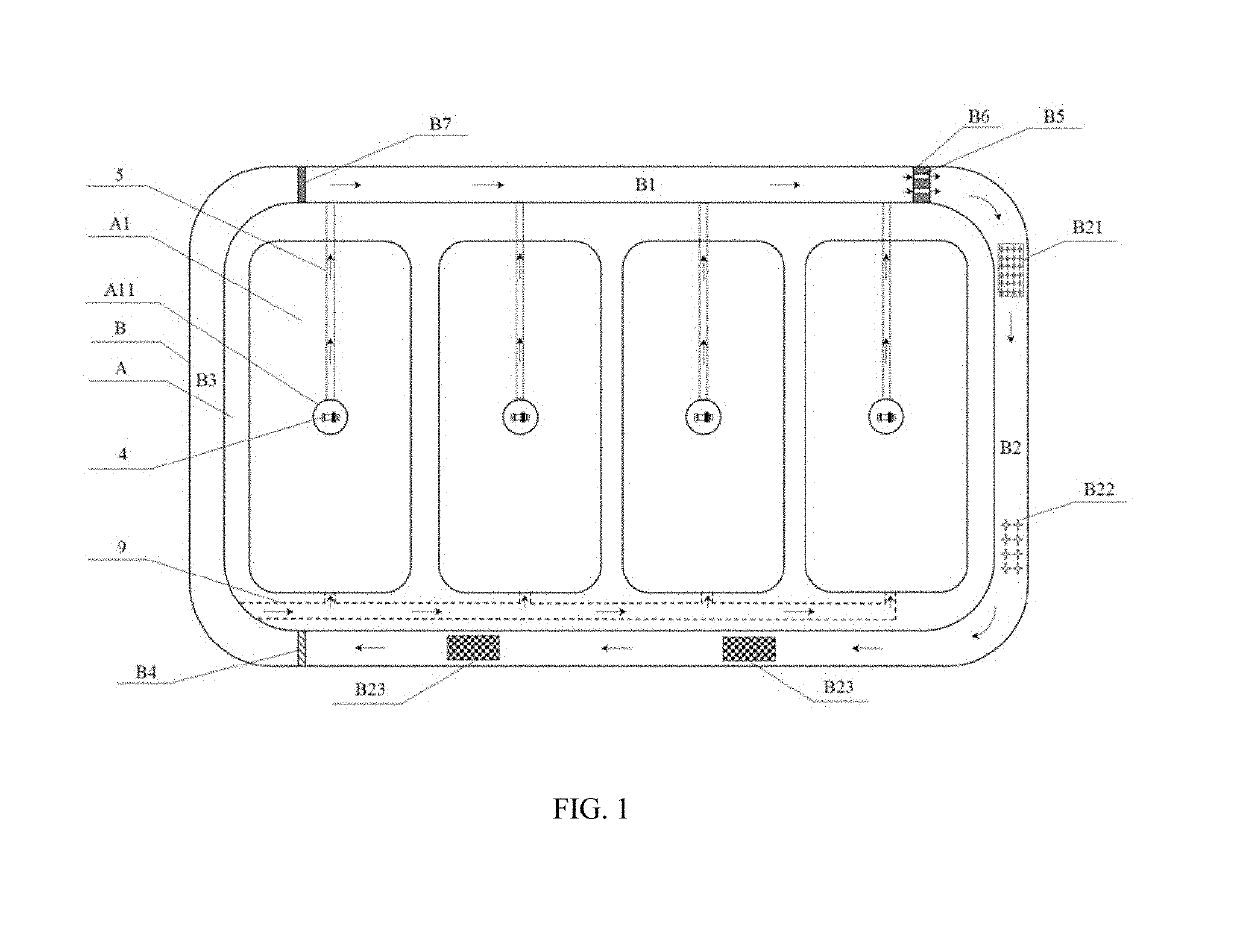 Pond culture circulation system based on bio-toilet module