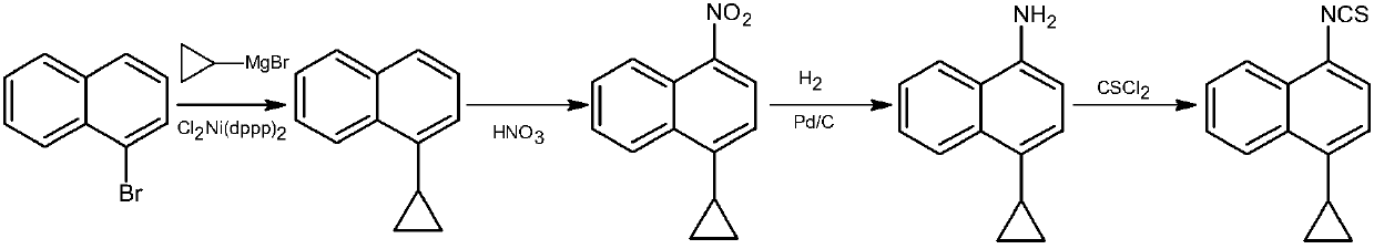 Naphthyl thiocarbonyl compound as well as preparation method and application thereof