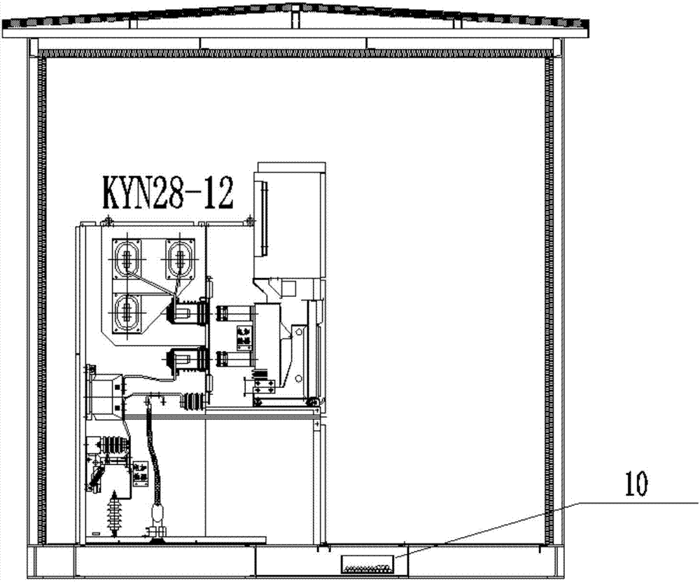 Prefabricated cabin for primary and secondary combination devices for fast access to distributed power supply