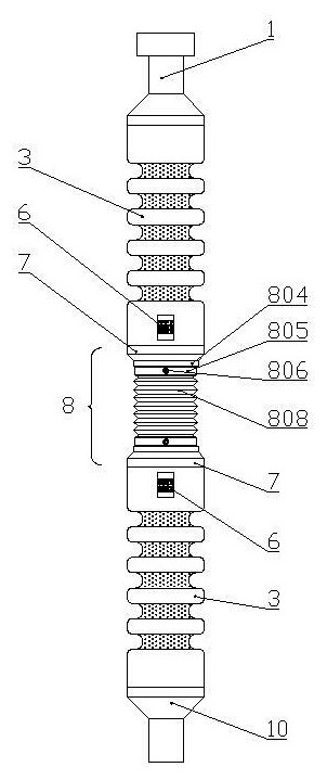 Leakage-proof and sand-blocking-proof drainage gas recovery plunger for high-inclination and sand-containing gas well