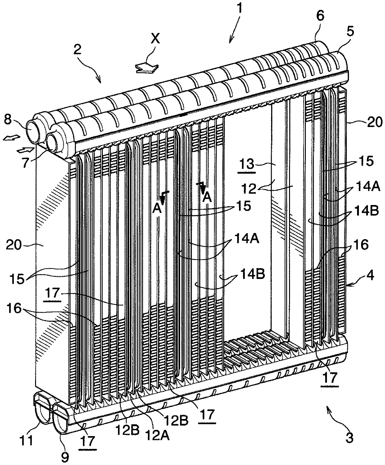 Evaporator with cooling function