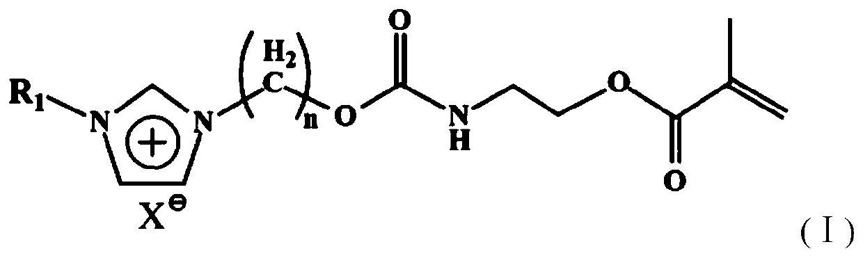 Antibacterial polymerizable monomer containing halide imidazolium salt structure and its preparation method and application