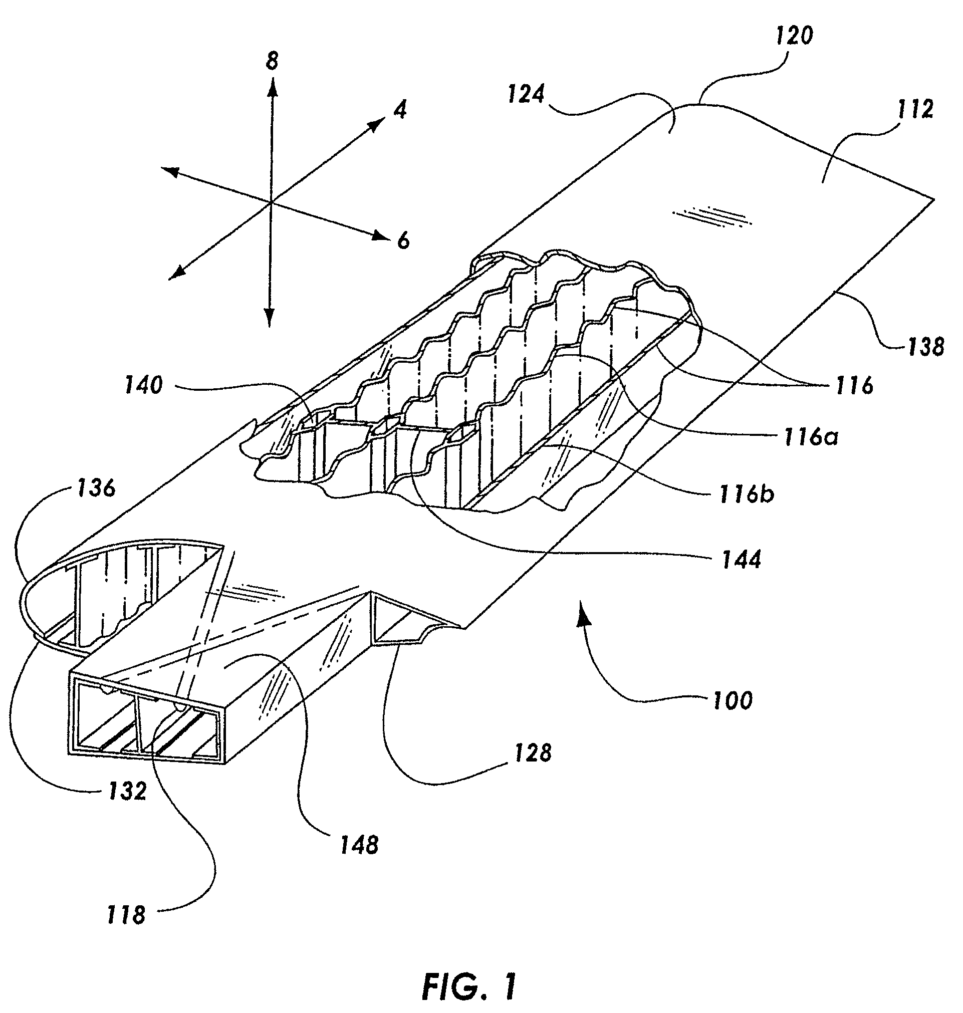 Process for forming a single piece co-cure composite wing