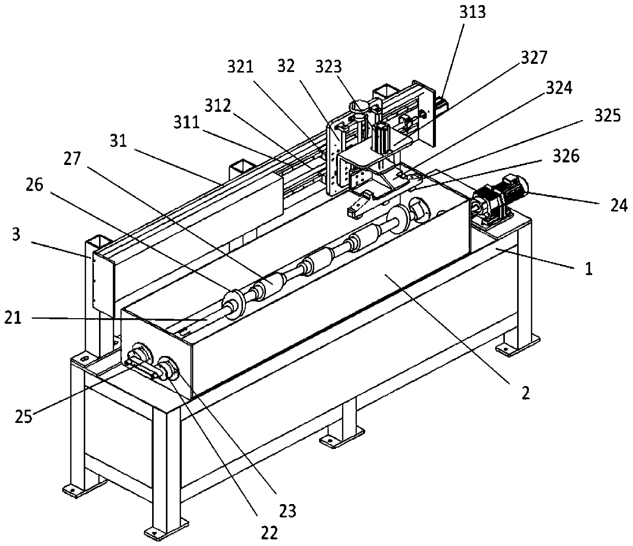 Ultrasonic nondestructive testing device for shaft parts