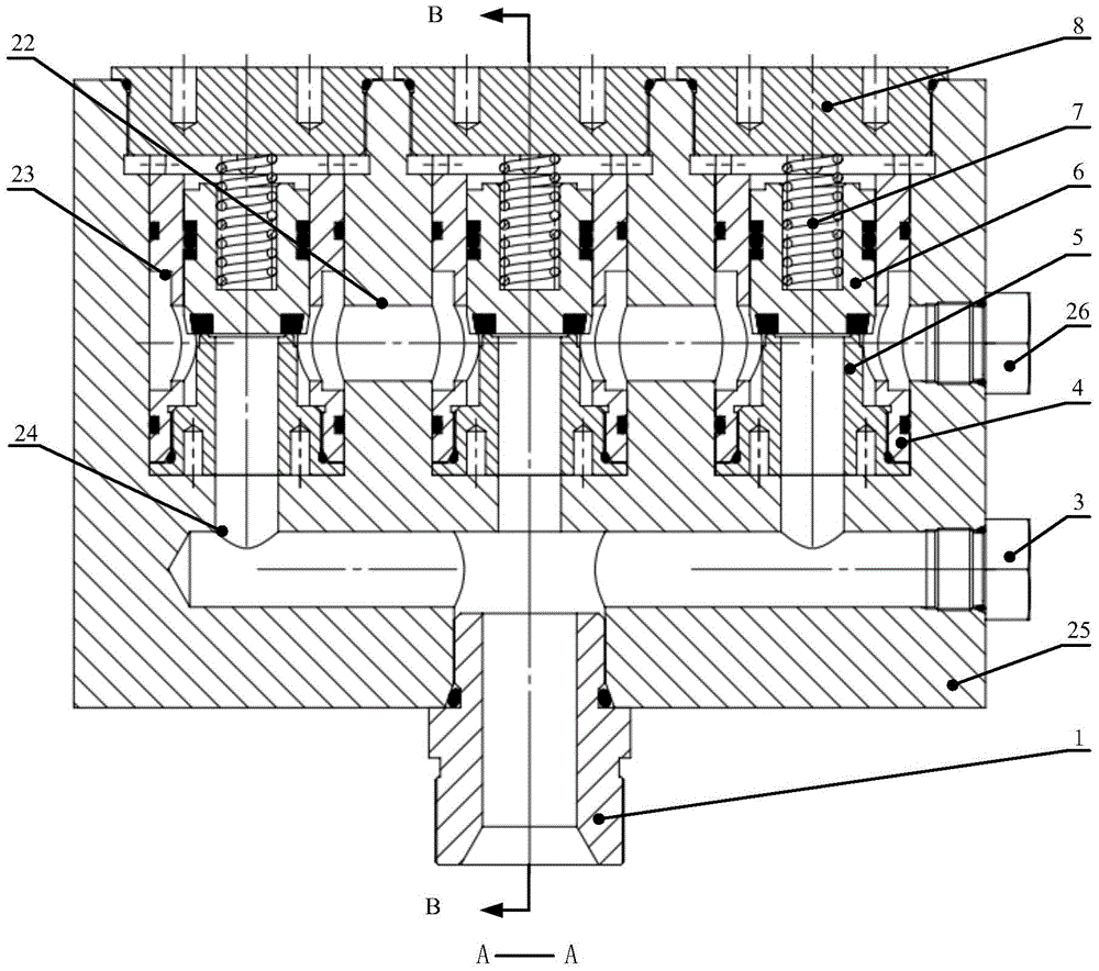 Parallel valve core type high-pressure electromagnetic valve