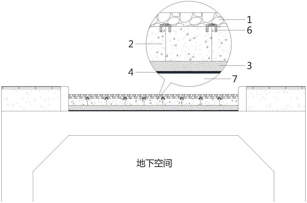 Novel vibration reduction road structure and construction method thereof