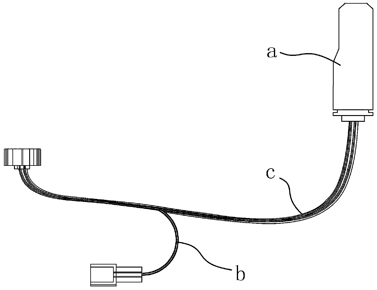 Vehicle locking automatic window lifting device main machine on which vehicle window switch is integrated