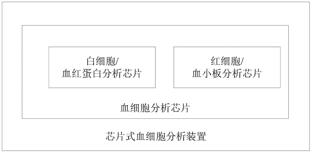 A chip type blood cell analysis device and method