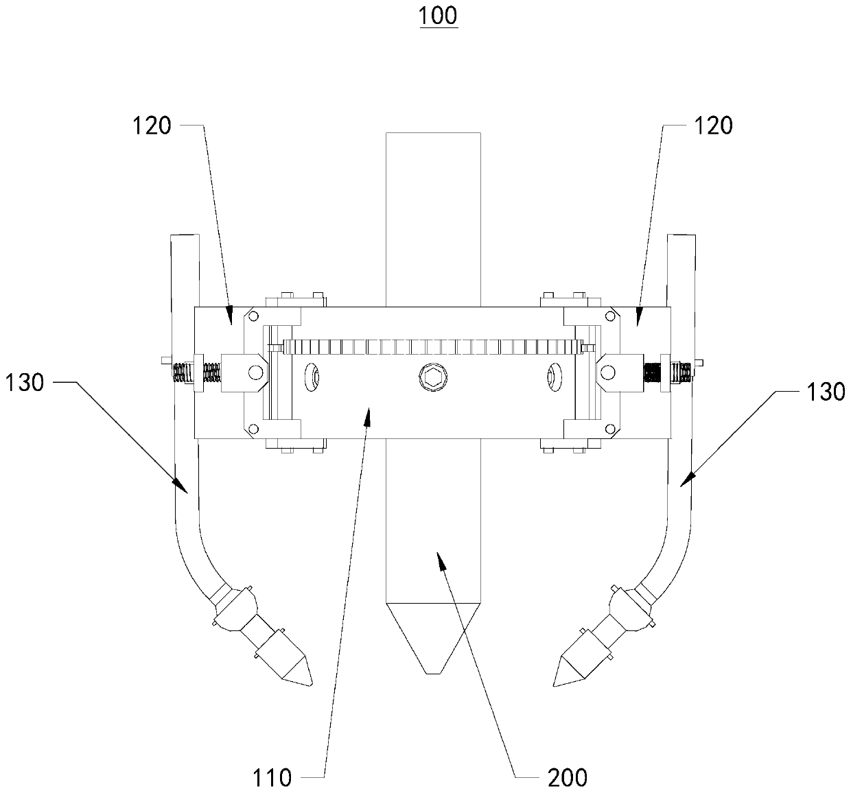 Paraxial wire feeding device and additive manufacturing system