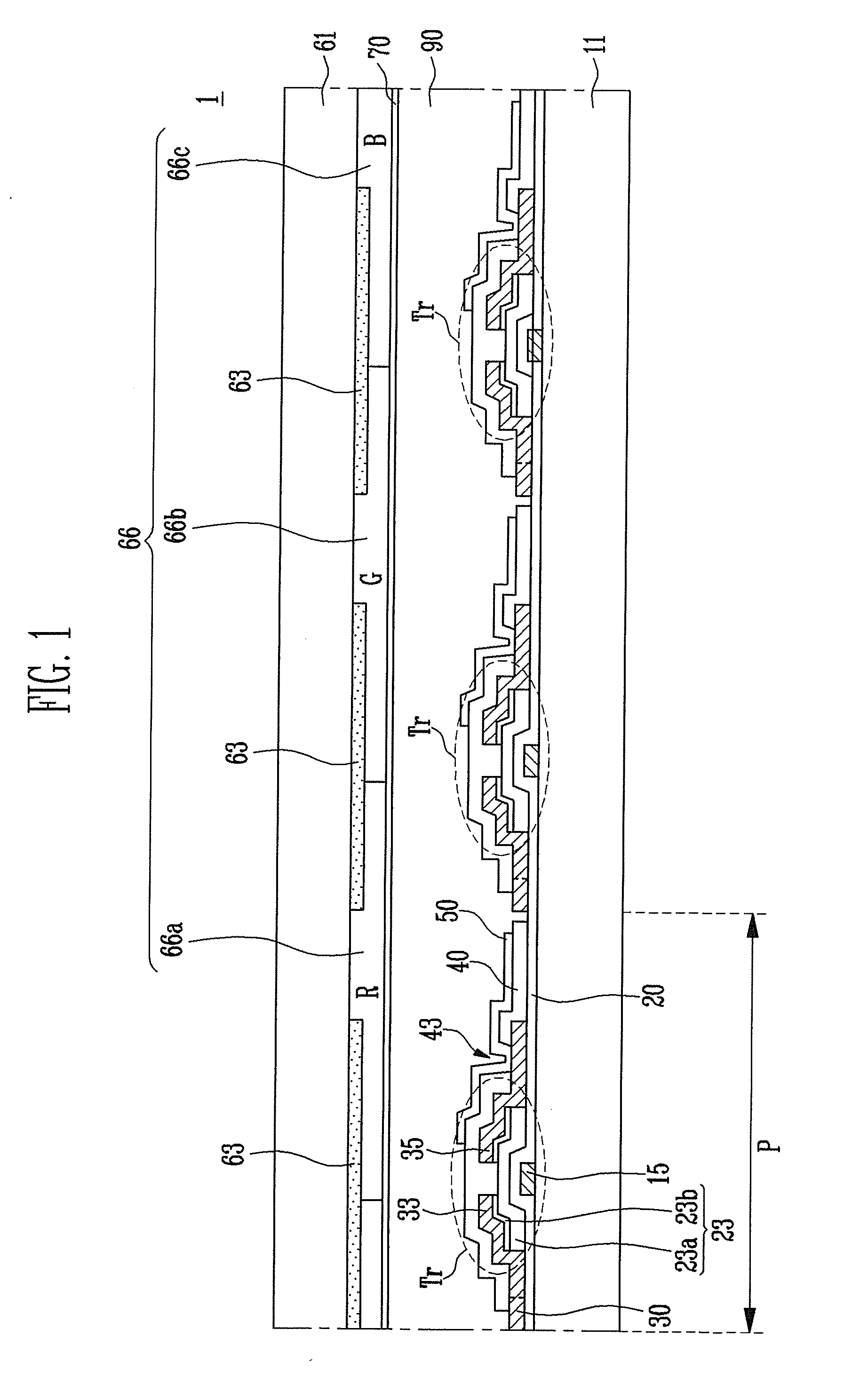 Liquid crystal display with built-in touch screen panel