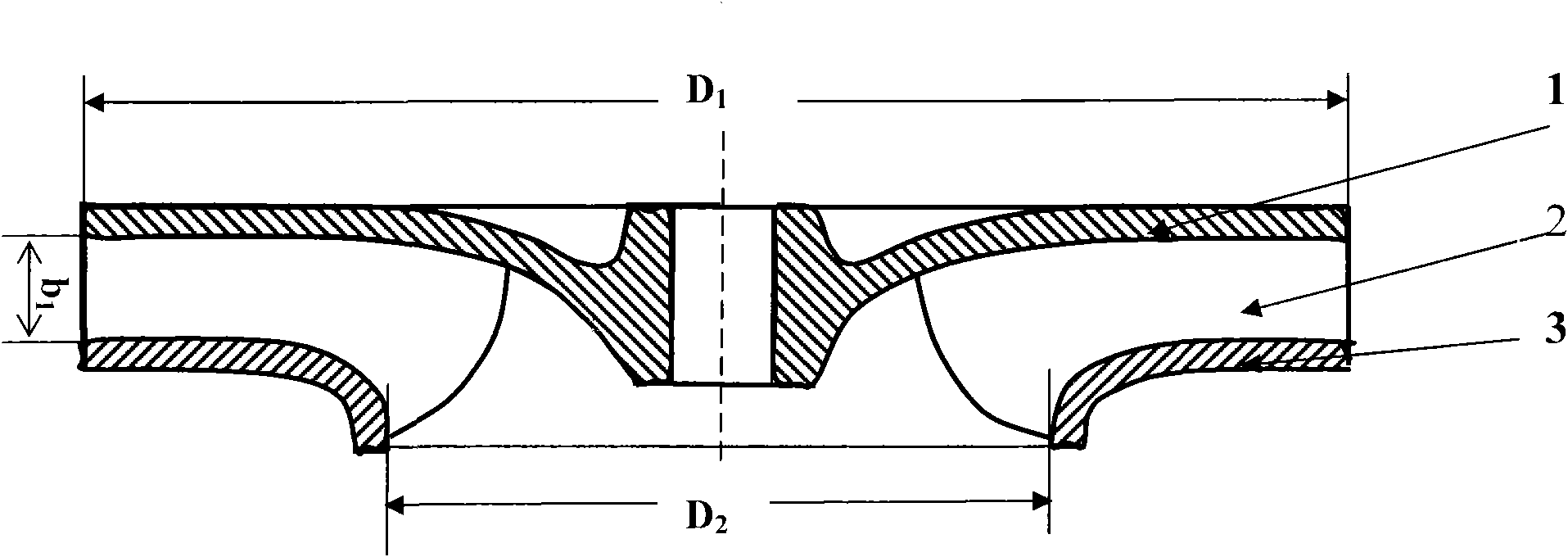 Francis turbine runner with ultra-low specific rotating speed specially used for driving cooling tower fan