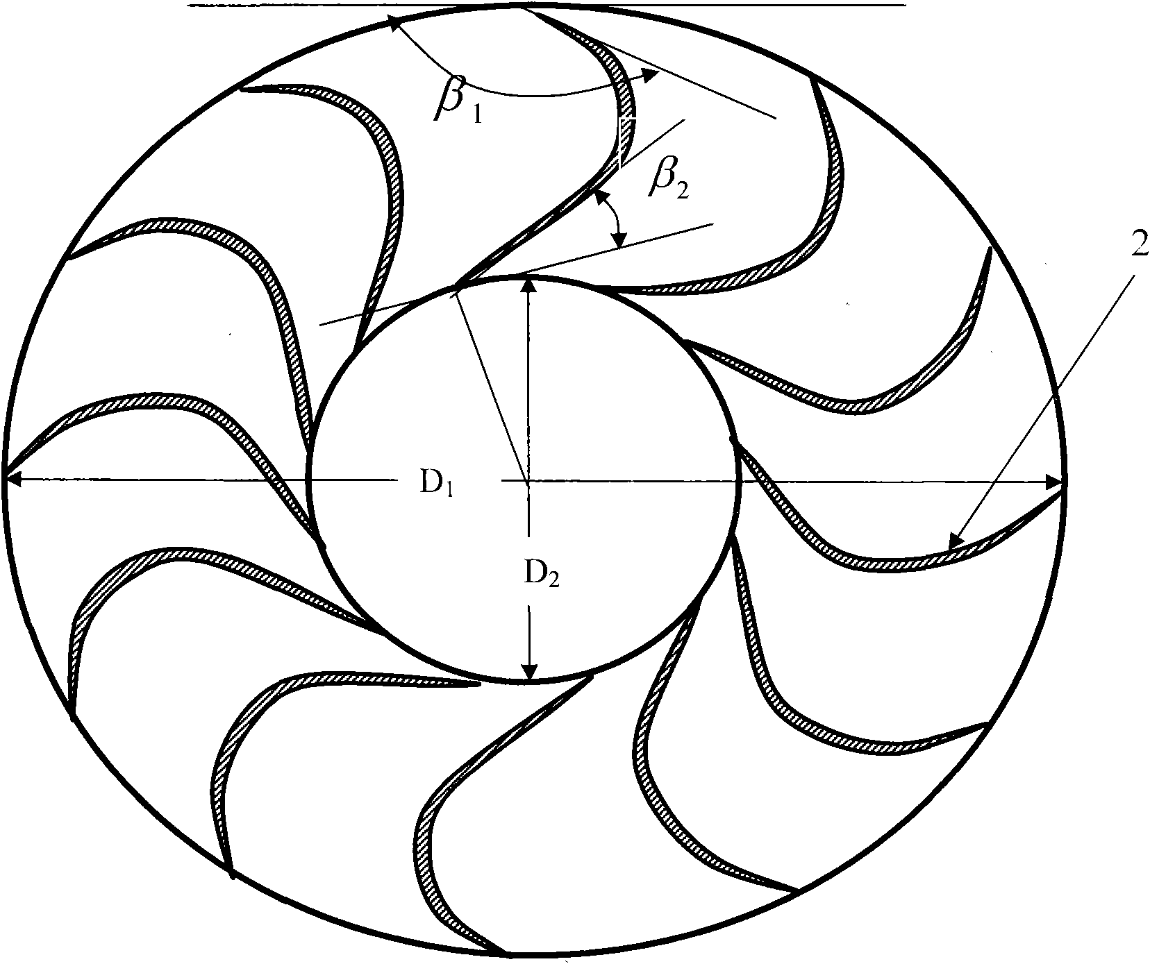 Francis turbine runner with ultra-low specific rotating speed specially used for driving cooling tower fan