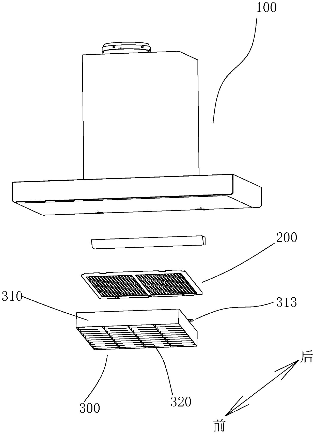 Sound guide device and range hood