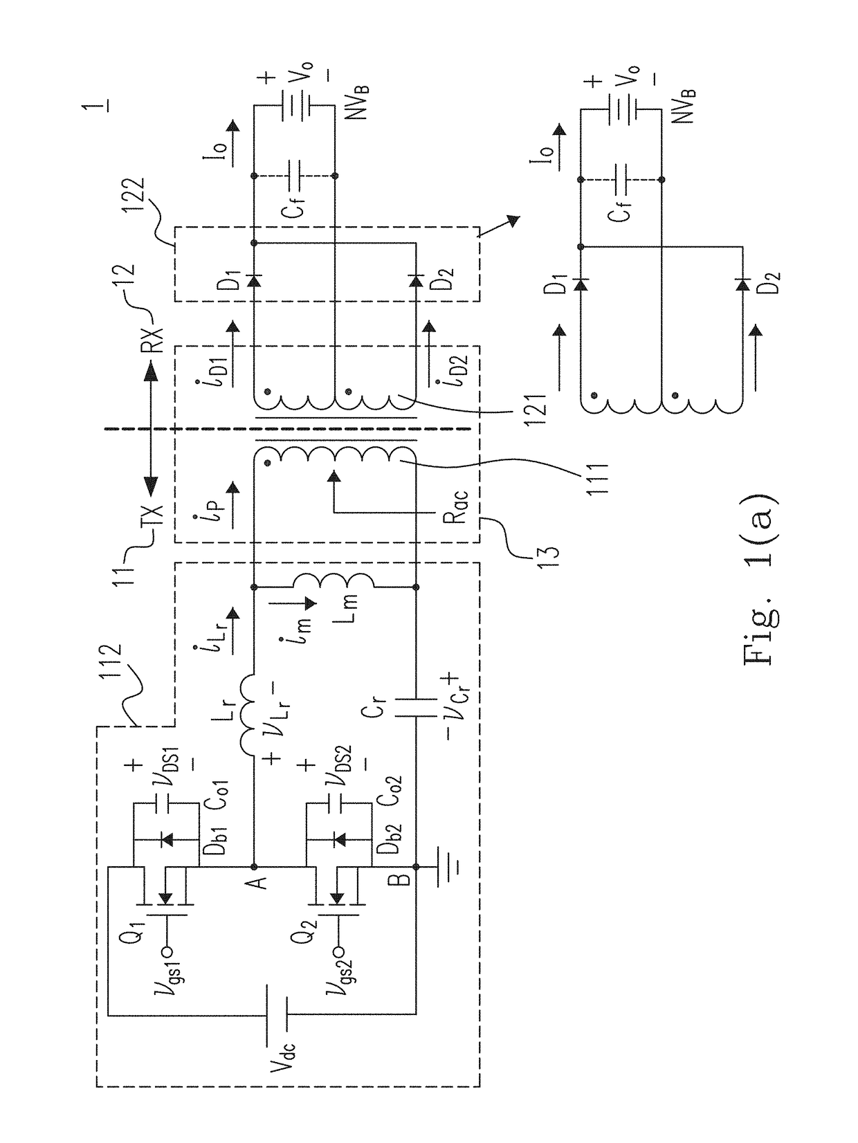 Core contactless LLC charger and controlling method thereof