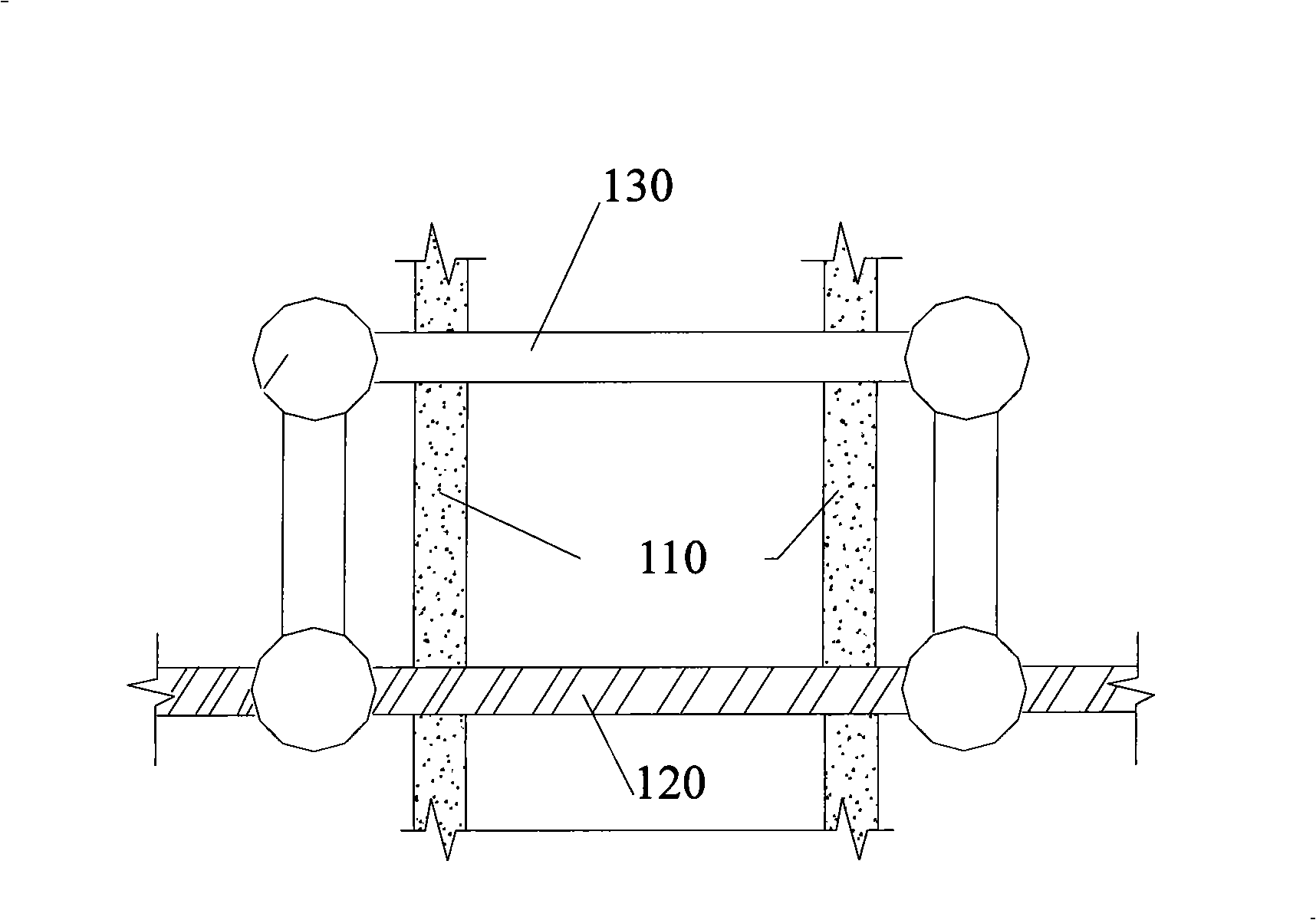 Underground continuous wall construction method of city-across pipeline