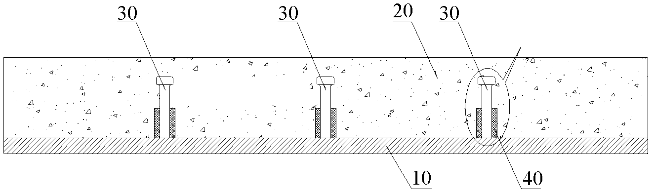 Shear force connection member for flexible welding nails of combined structure of steel and concrete