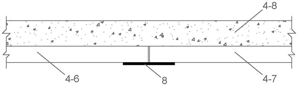 A kind of frp sheet connection structure and method of prefabricated inline shear wall-laminated floor system