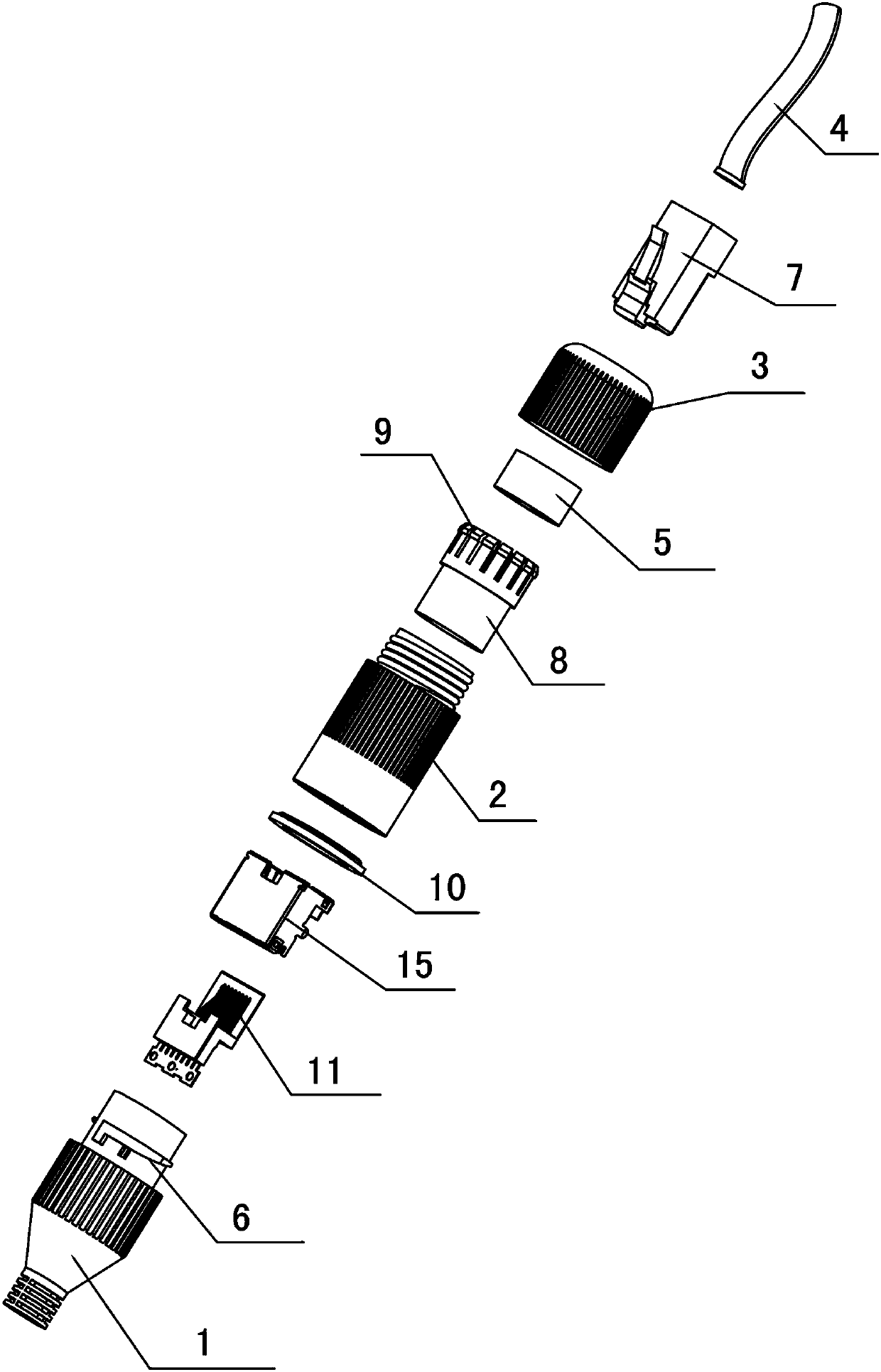 Simple-installation type RJ-45 connector