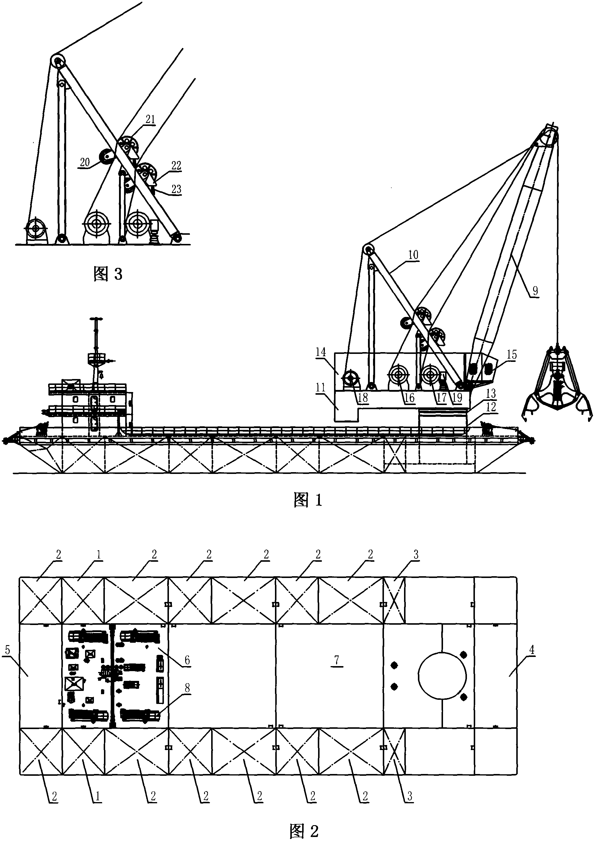 Electrical drive grab dredger