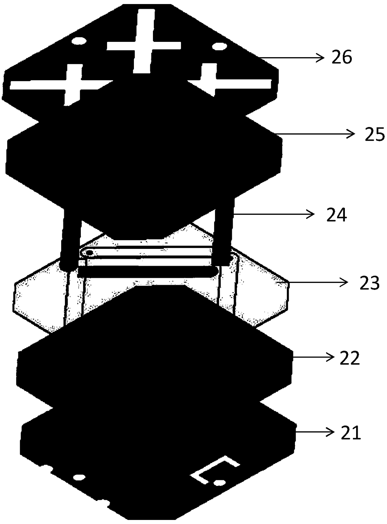 Dual-polarization filtering antenna with wideband external inhibition and high cross polarization ratio