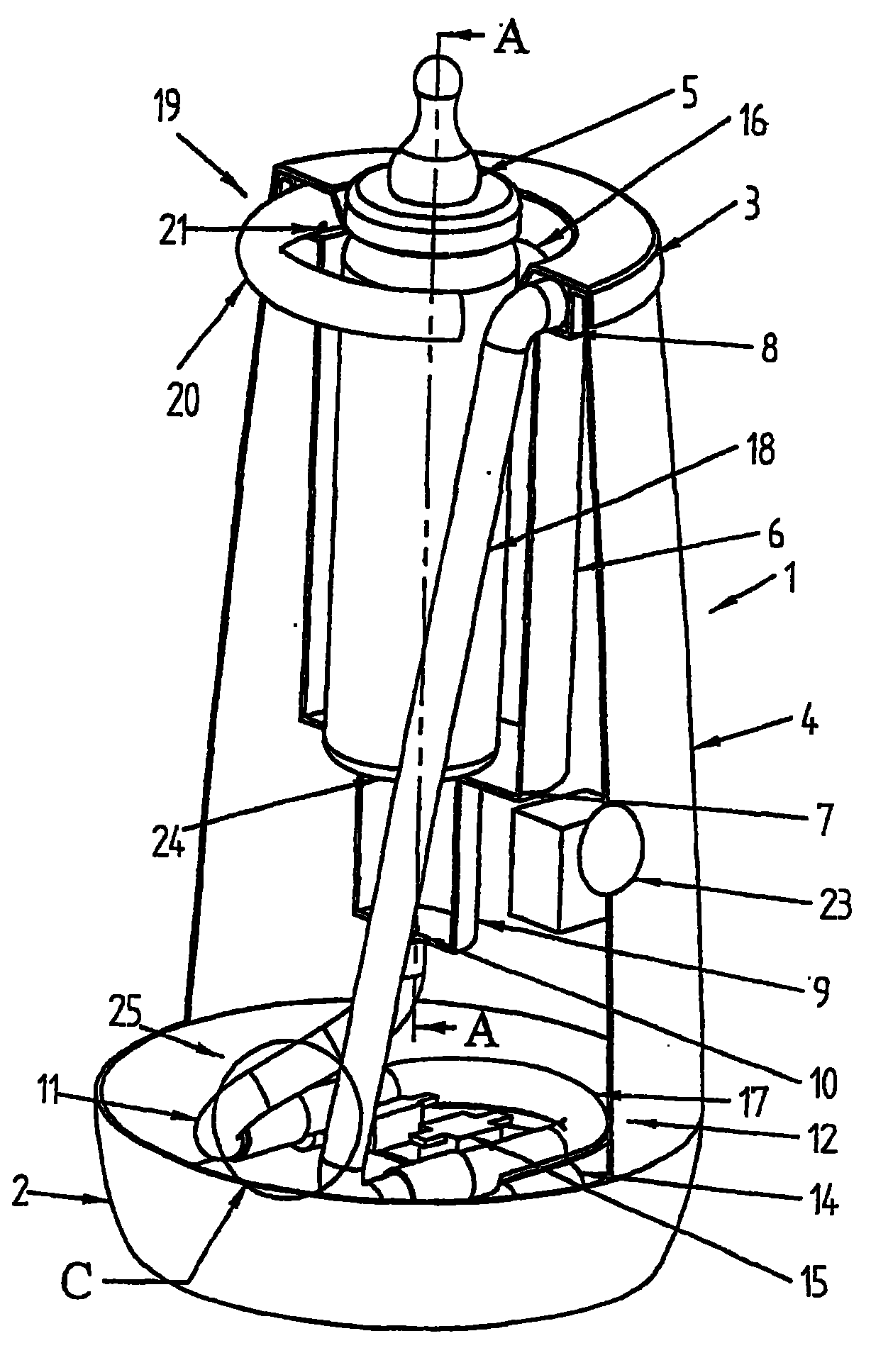 Apparatus for heating a vessel containing foodstuffs
