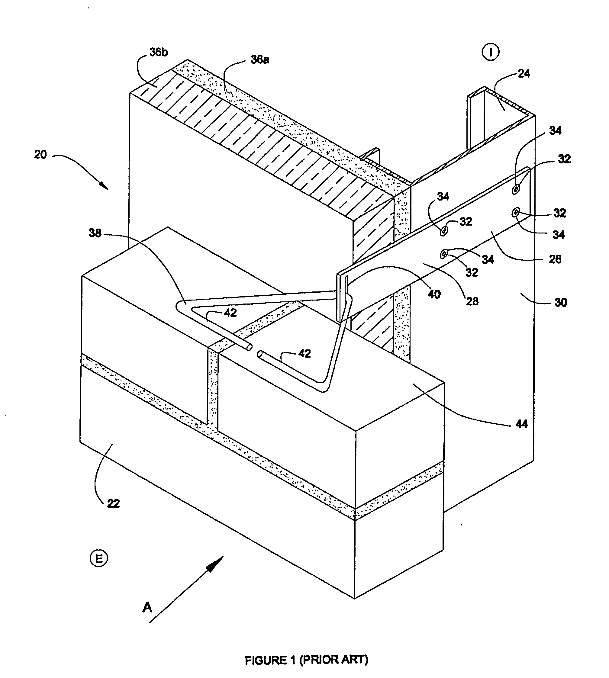 Side mounted drill bolt and threaded anchor system for veneer wall tie connection