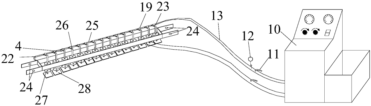 Dynamic-static loading variable-scale similar material test and multi-field dynamic monitoring analysis system