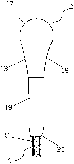 Dot-matrix handheld electric felting needle