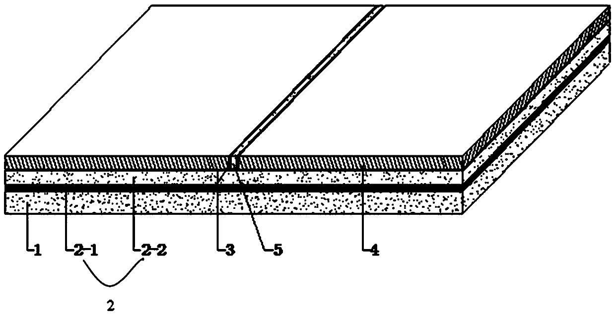 A ground decoration structure using non-alkali sand anti-separation white material