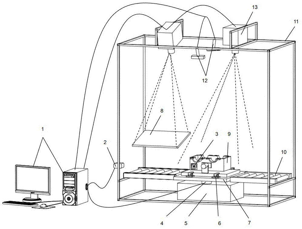 Projection augmented reality assembly inducing and monitoring system and implementation method thereof