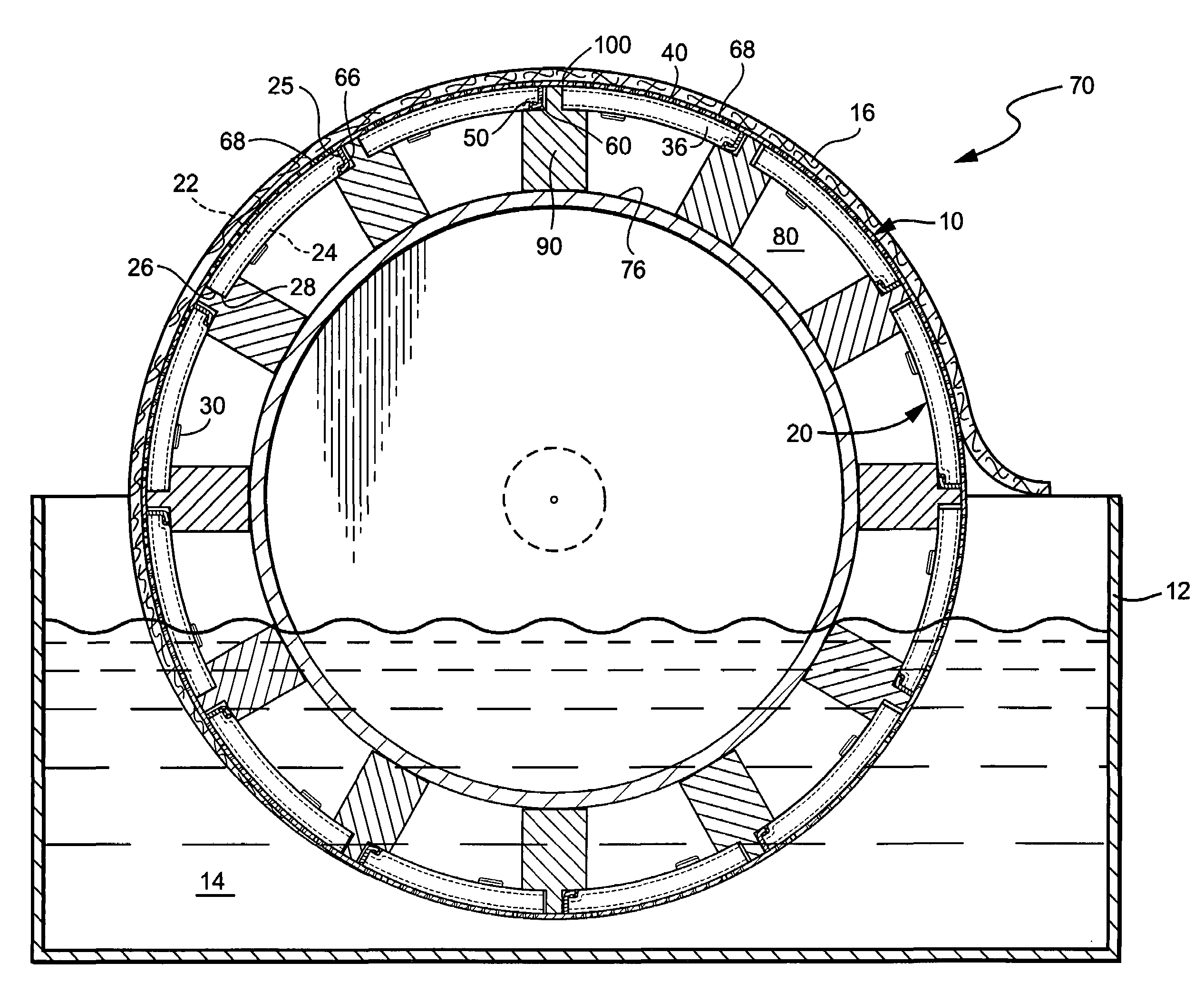 High capacity and high efficiency filter deck assembly