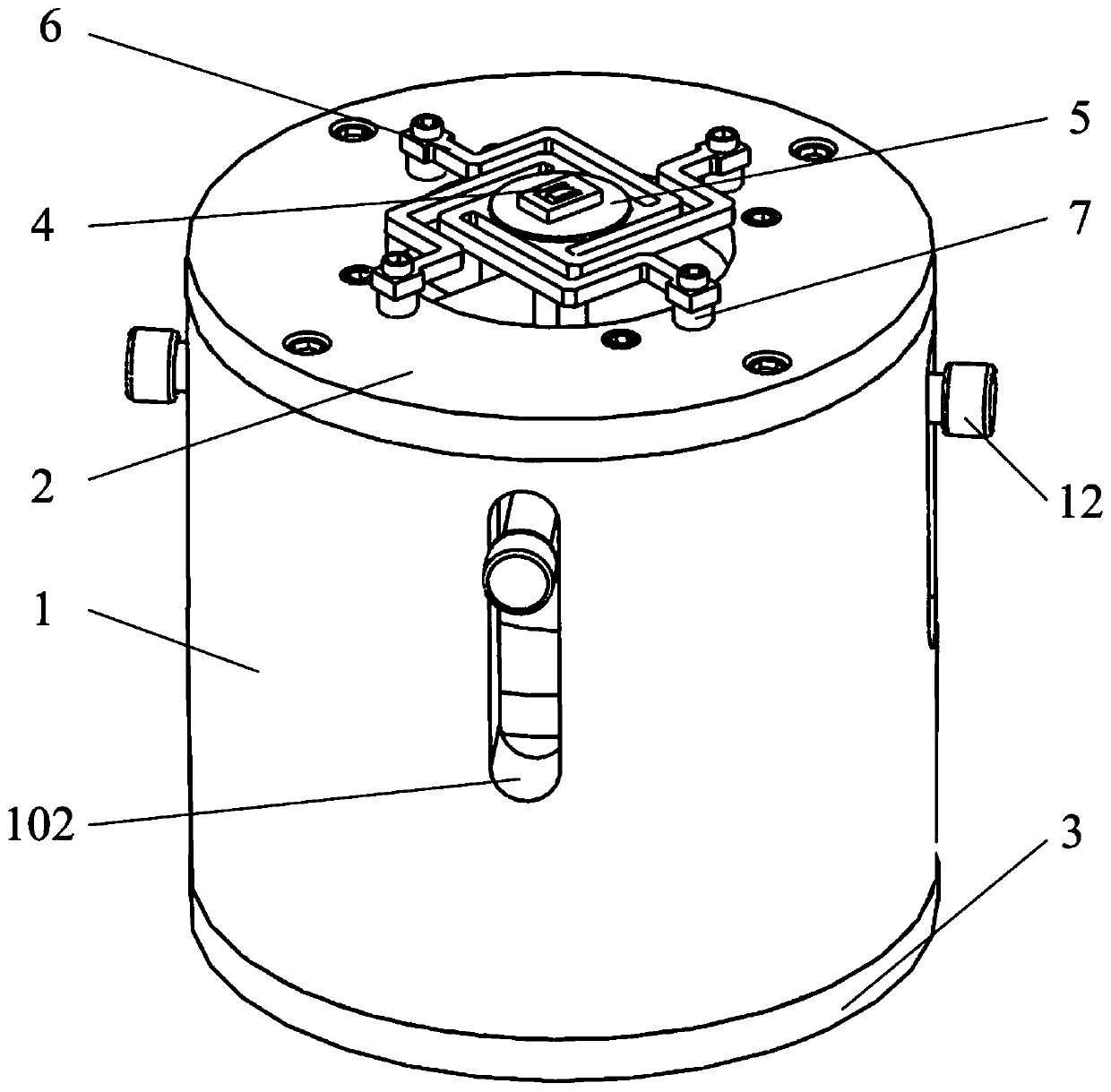 A four-axis excitation device that can load impact loads on mems microstructures