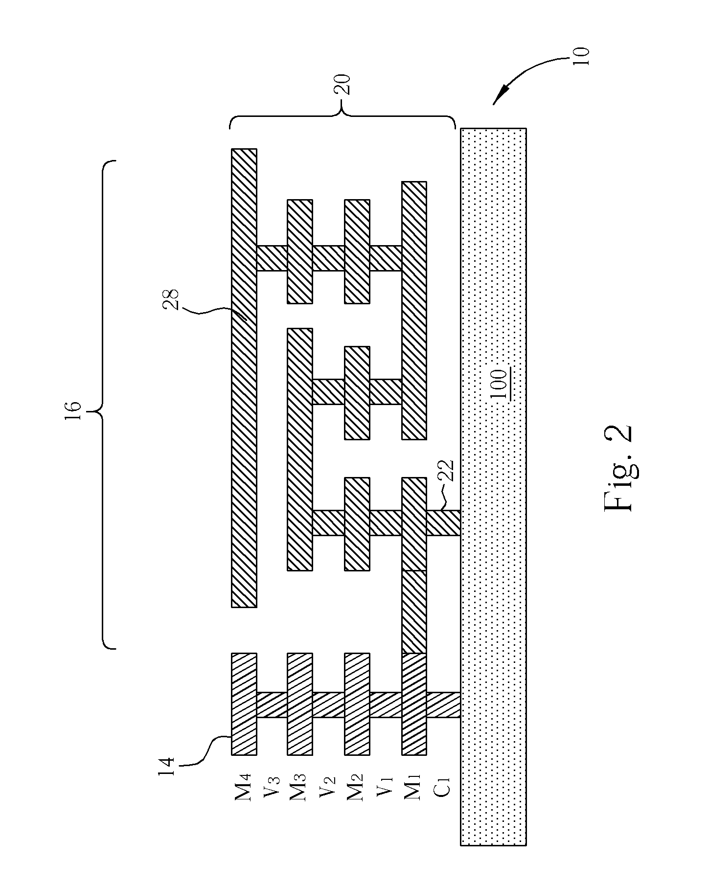 On-chip test circuit for assessing chip integrity