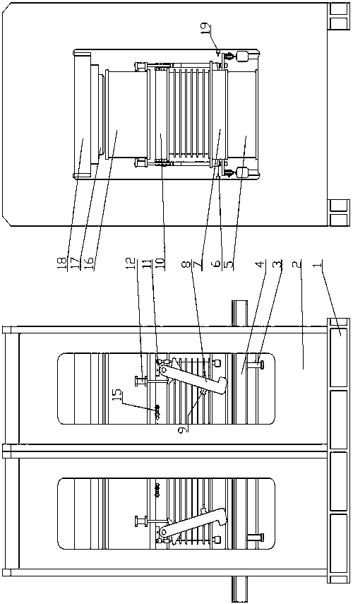 A wood-based panel cold pressing, forming, unloading cycle equipment