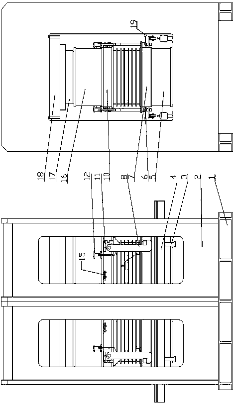 A wood-based panel cold pressing, forming, unloading cycle equipment