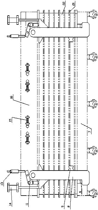 A wood-based panel cold pressing, forming, unloading cycle equipment