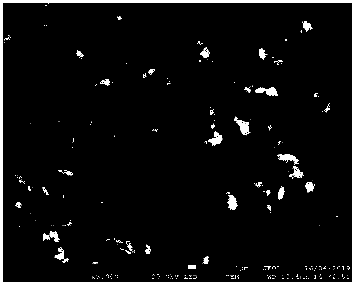 Graphene/TiO2 composite positive electrode preparation method