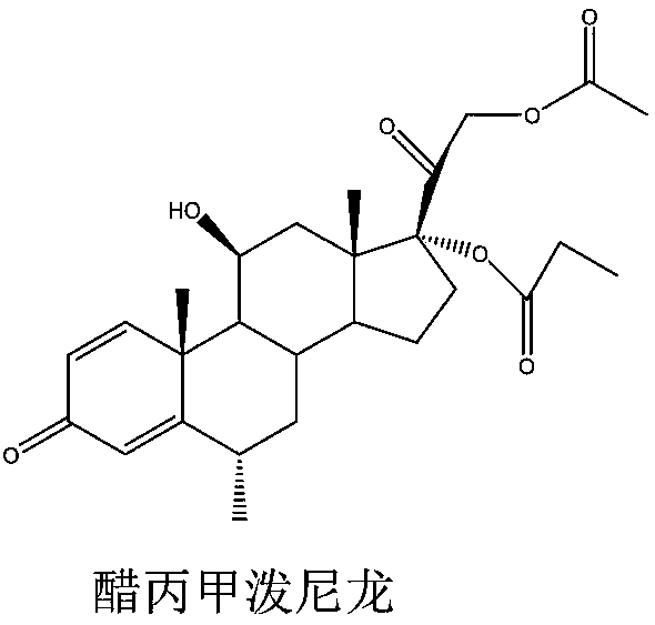 Method for detecting methylprednisolone aceponate content and related substances