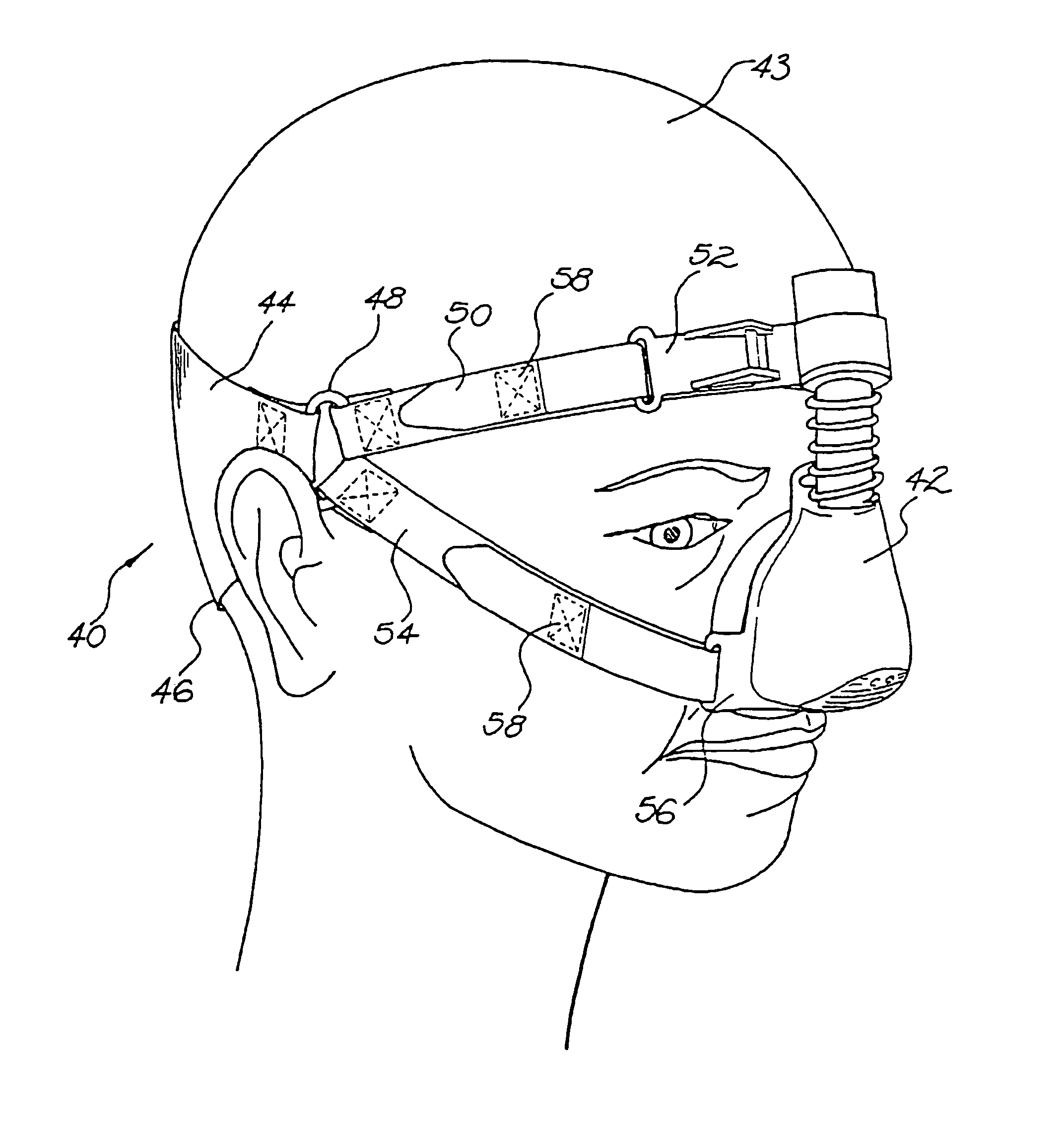 Harness assembly for a nasal mask