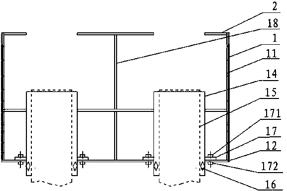 Buoyancy tank type deepwater pile group bridge abutment construction platform and construction method thereof