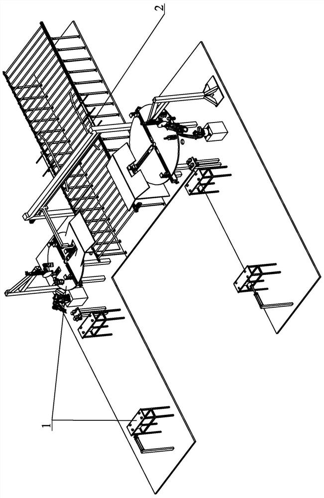 Inner and outer ring machining device for producing cable reels