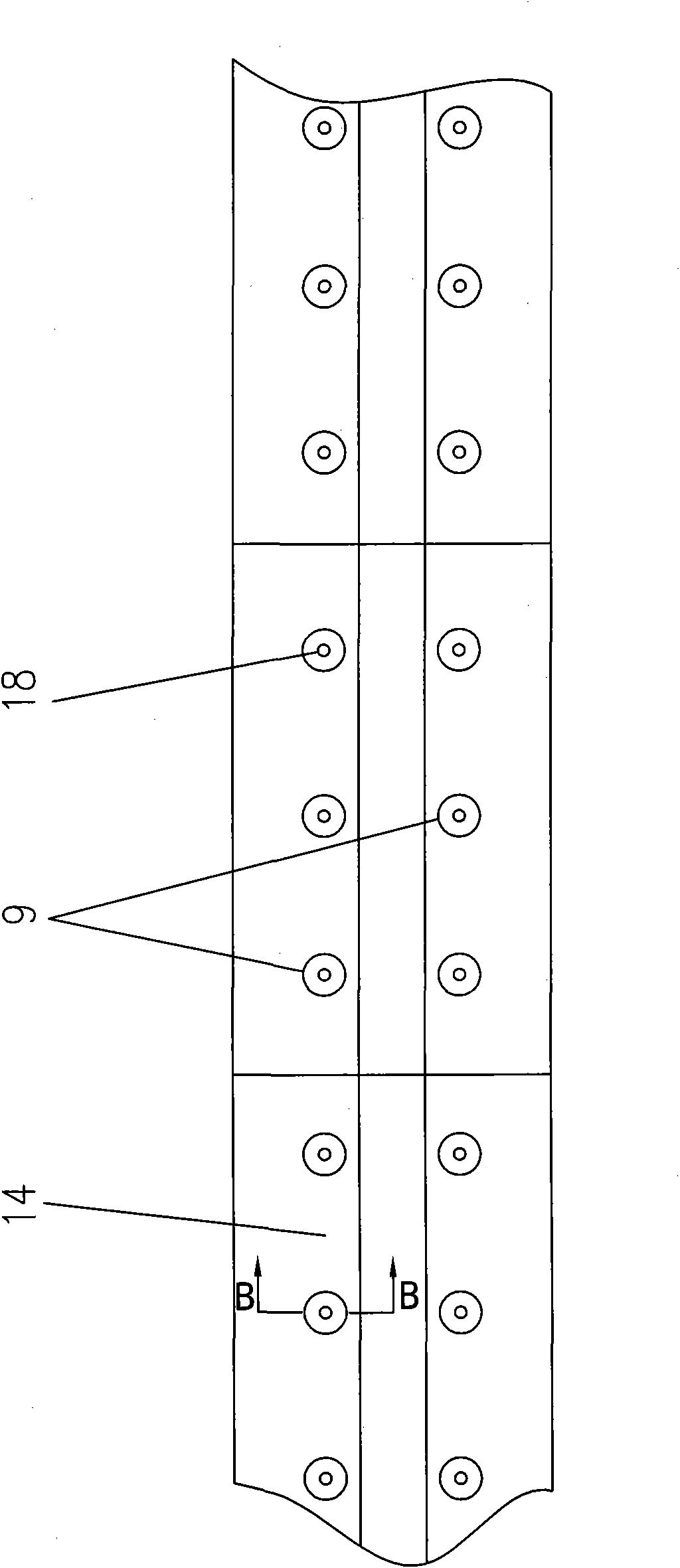 Vibration isolating support structure of damping spring floating track bed and installation method thereof