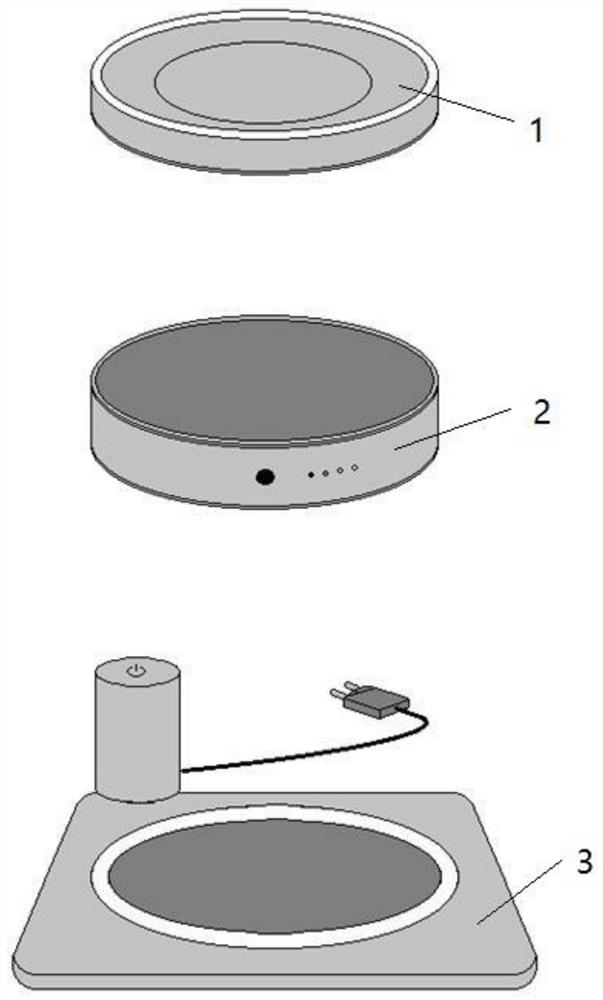 Heating and heat-preserving meal plate based on wireless reverse power supply