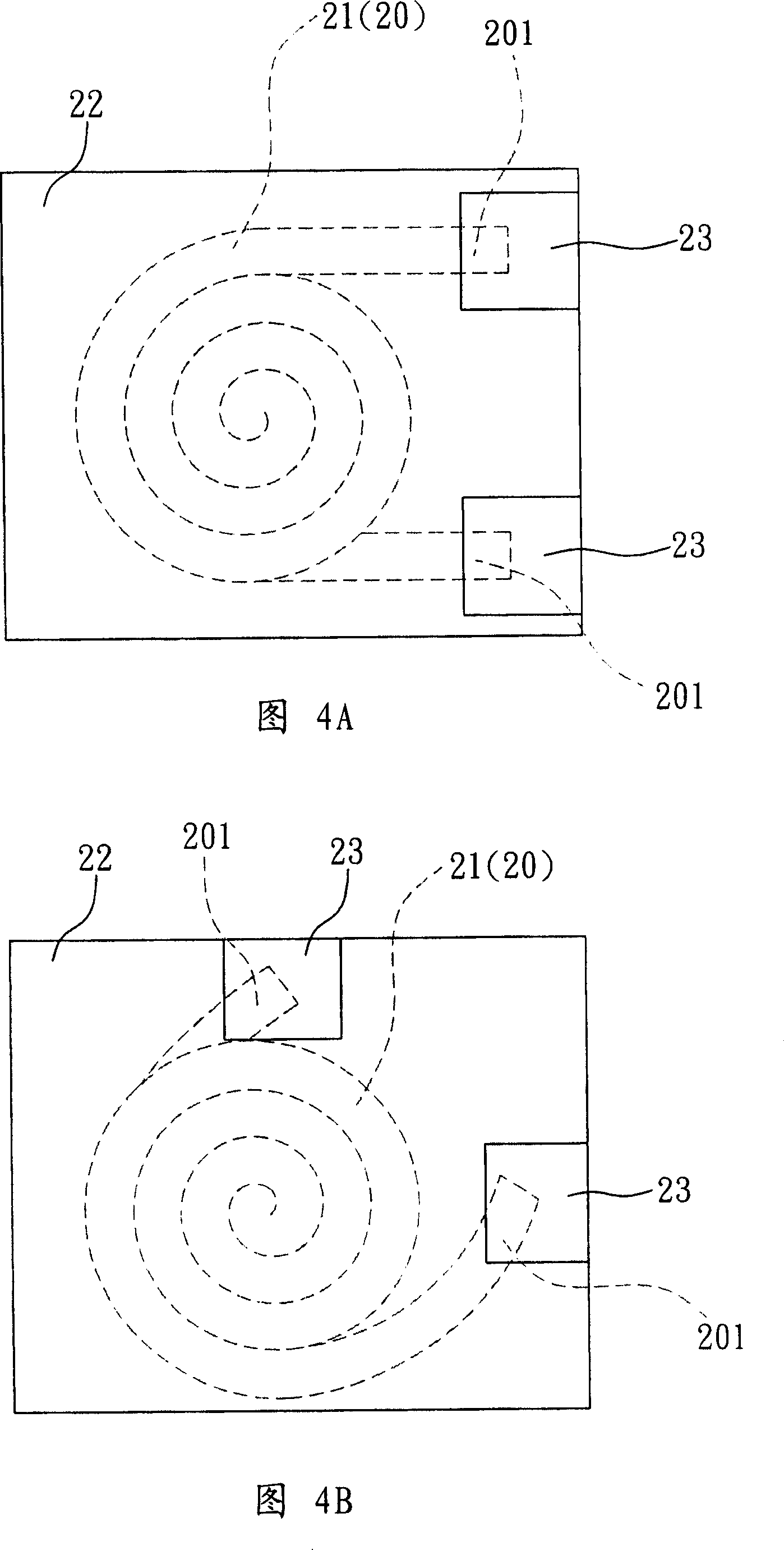 Internal embedded type inductive structure and its producing method