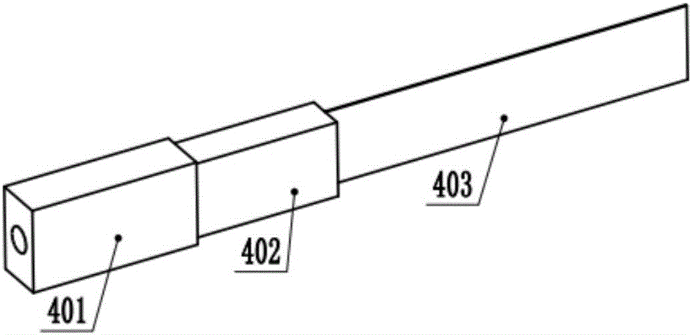 Assembling device of radiating piece