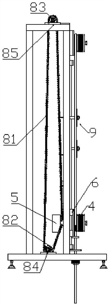 Foundation pit deep layer horizontal displacement measuring device for controlling probe to move at equal distance